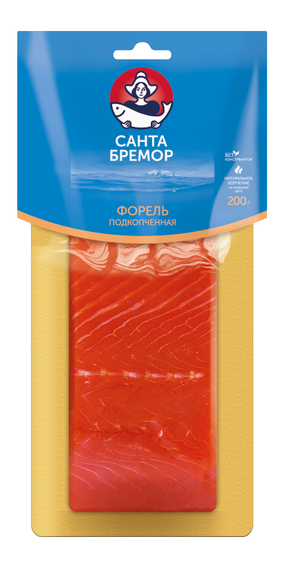 Форель Санта Бремор филе-кусок подкопченная, 200г