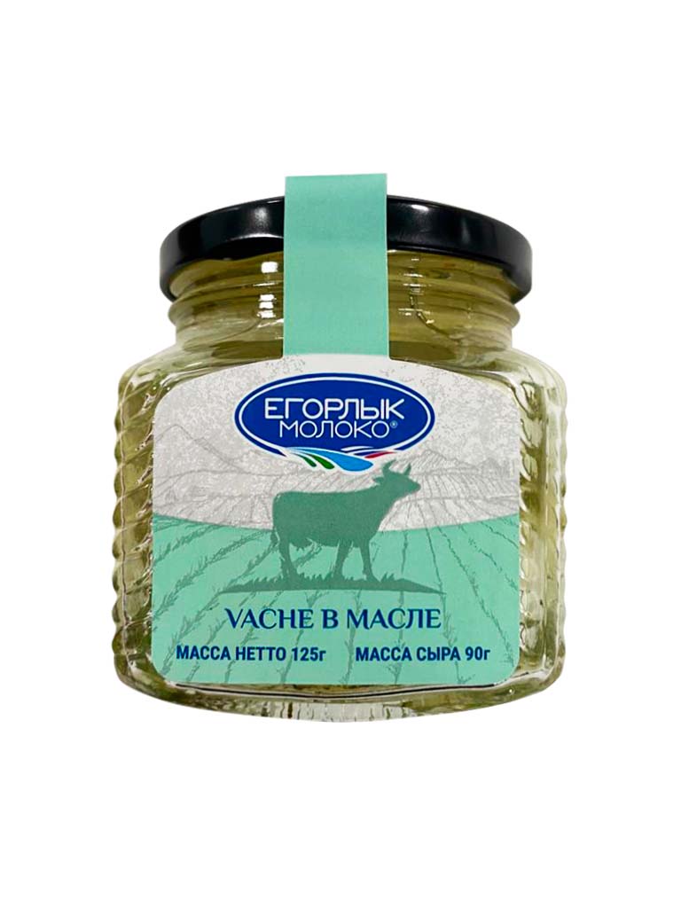 Сыр мягкий "Корова"  в масле мдж 50%, 125г/90г