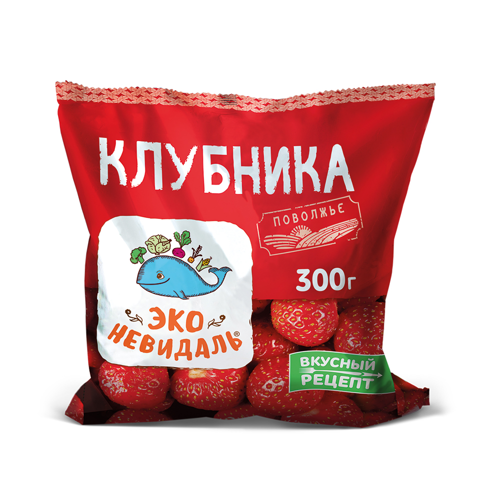 Клубника Эко-невидаль замороженная 300г