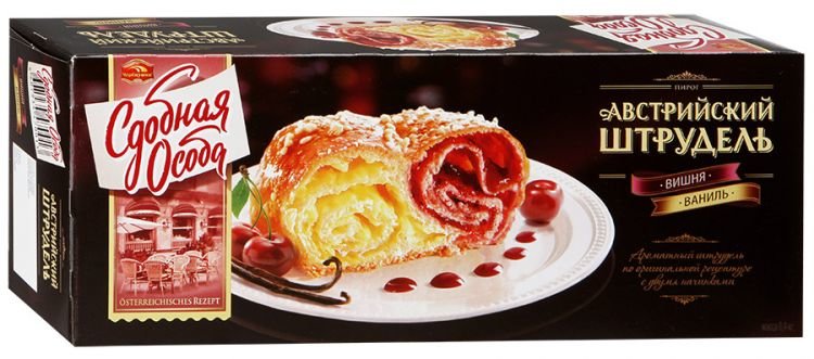 ШТРУДЕЛЬ ЧЕРЕМУШКИ АВСТРИЙСКИЙ ВИШНЯ/ВАНИЛЬ 400ГР