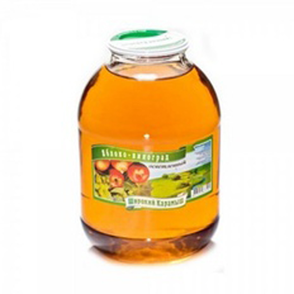 Нектар Яблочно-виноградный осветленный  "Широкий карамыш" в банке 3 л.
