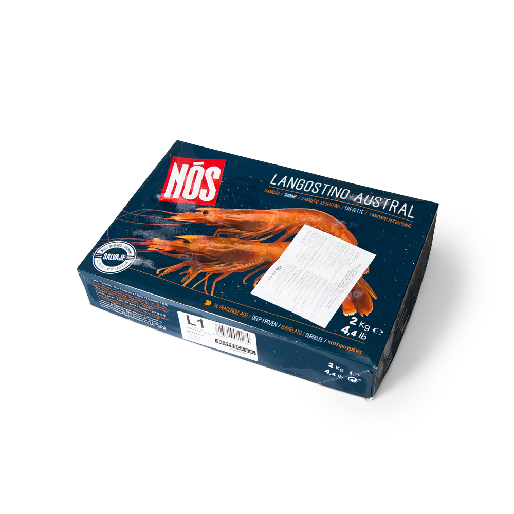 КРЕВЕТКА КРАСНАЯ ЛАНГУСТИНЫ В ПАНЦИРЕ Л1 10-20ШТ/КГ С/Г С/М БЛОК 2КГ