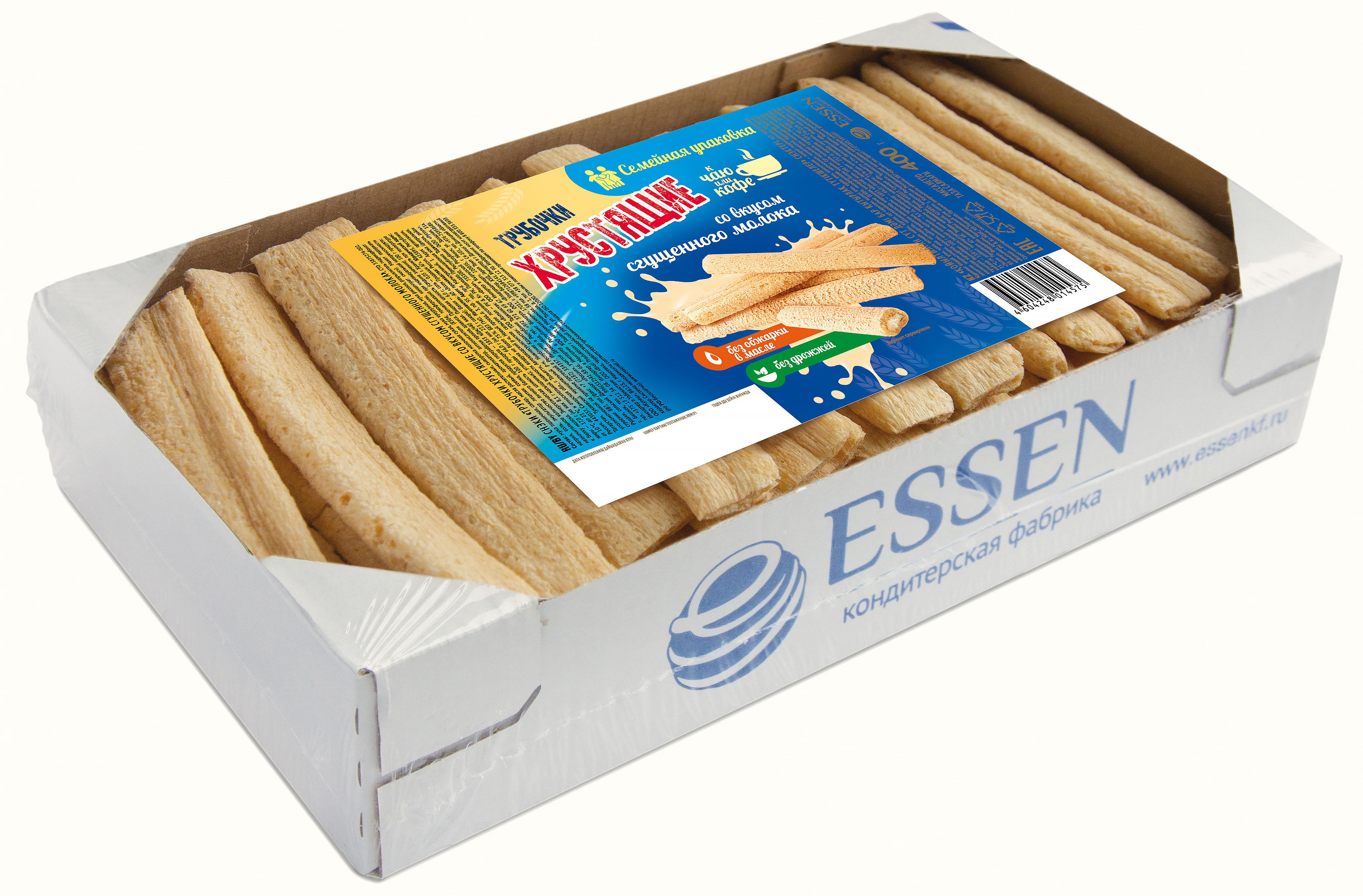 ТРУБОЧКИ ХРУСТЯЩИЕ СО СГУЩ.МОЛОКОМ 400ГР