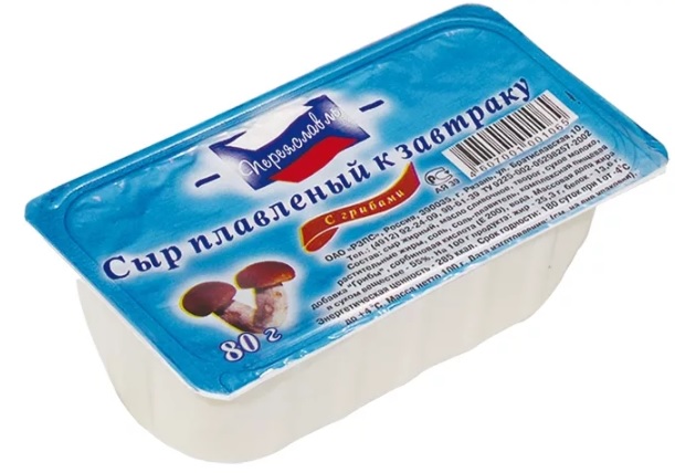 Продукт плавленый Переяславль Рязань с грибами ванночка 80г