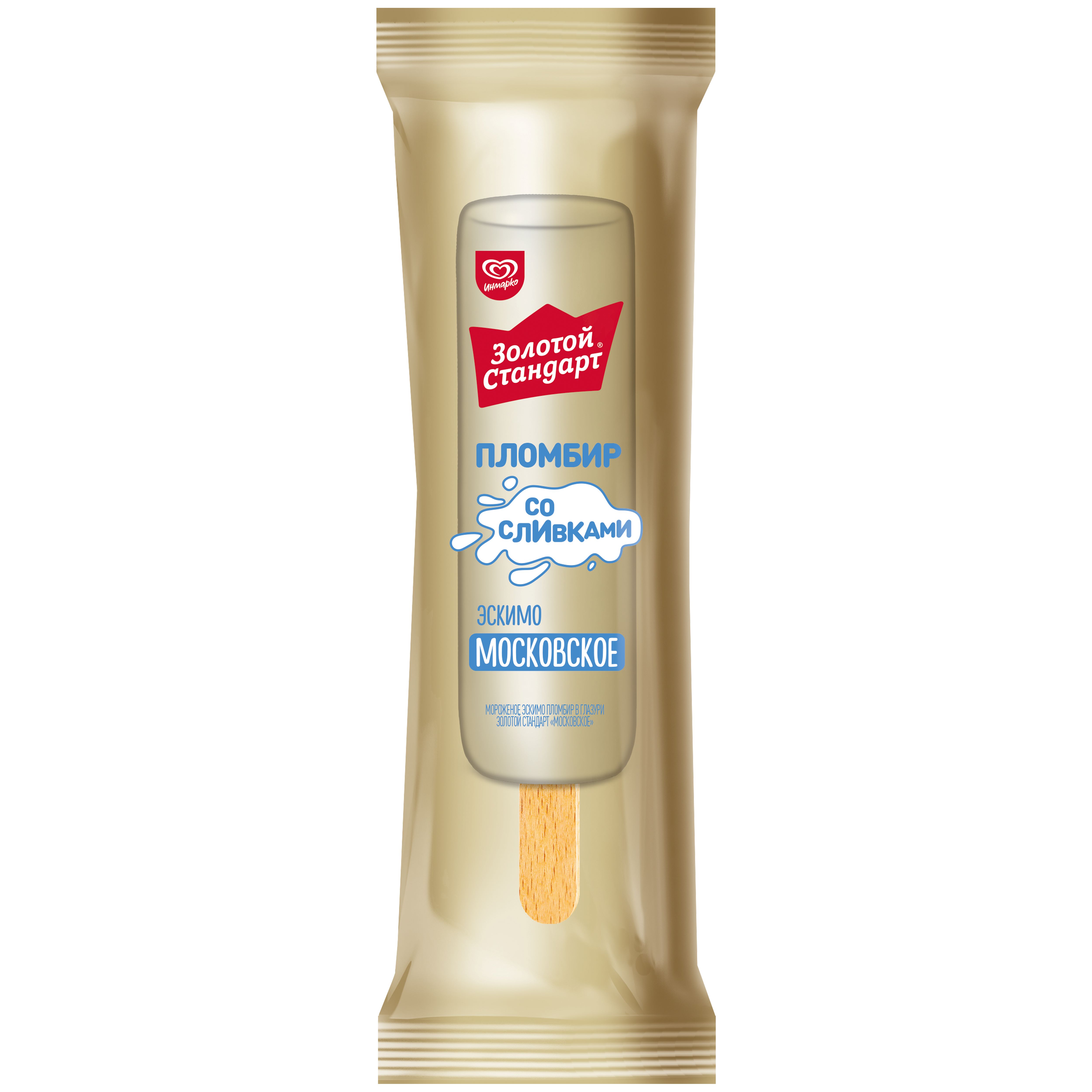 БЗМЖ МОРОЖЕНОЕ ЗОЛОТОЙ СТАНДАРТ ЭСКИМО МОСКОВСКОЕ ПЛОМБИР 80ГР