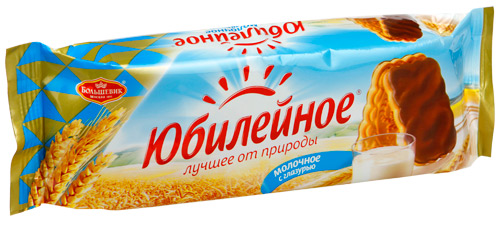 ПЕЧЕНЬЕ ЮБИЛЕЙНОЕ МОЛОЧНОЕ С ГЛАЗУРЬЮ 116ГР