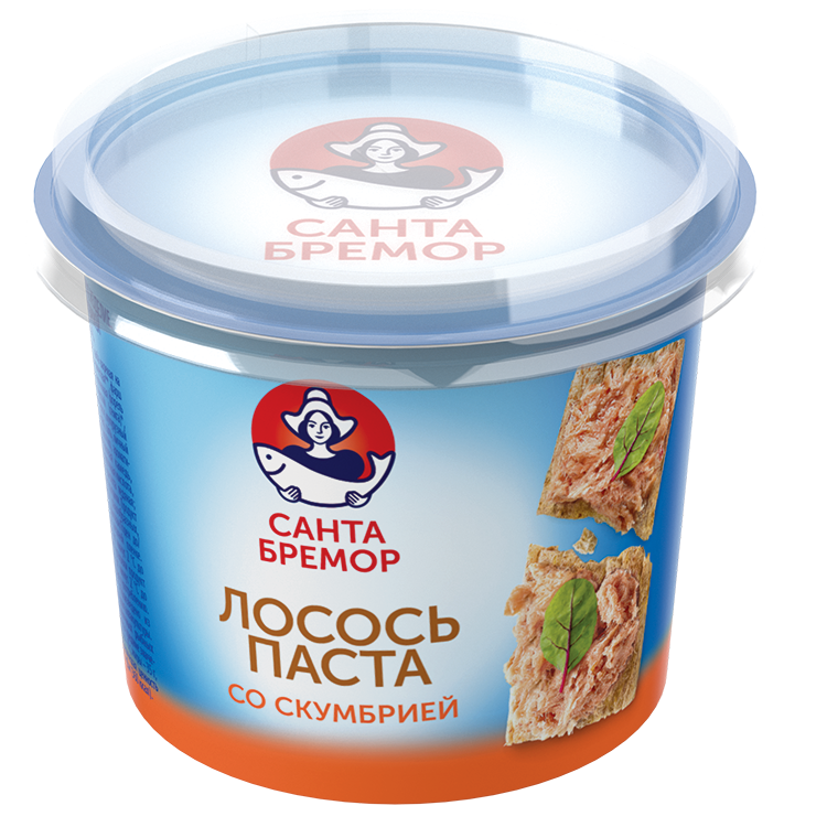 ПАСТА САНТА БРЕМОР СО СКУМБРИЕЙ И ЛОСОСЕМ 140ГР