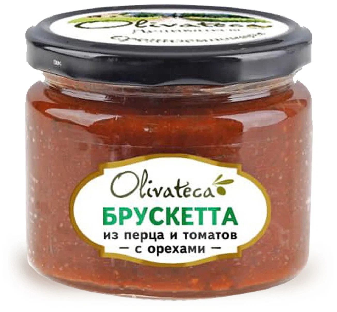 Брускетта из перца и томатов с орехами, Olivateca 190г