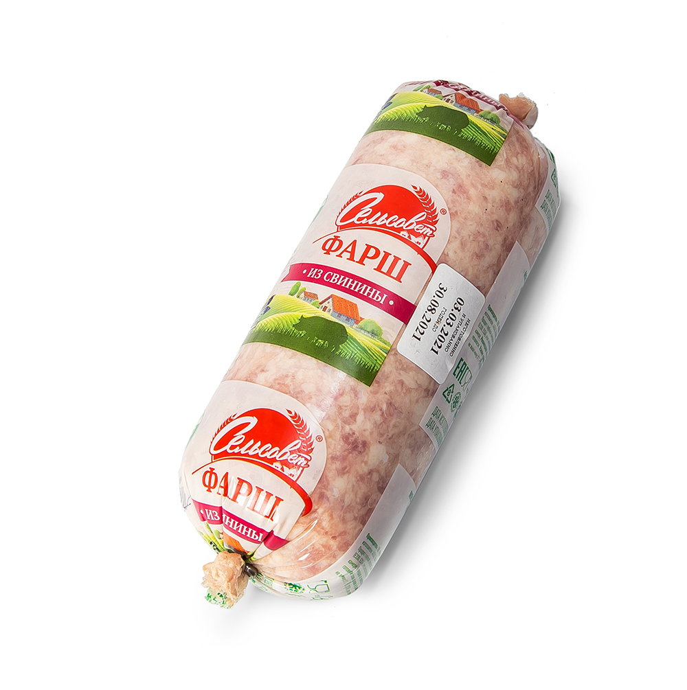 ФАРШ ИЗ СВИНИНЫ ЗАМ 500ГР СЕЛЬСОВЕТ