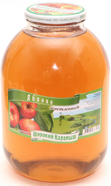 Сок Яблоко-Груша осветленный "Широкий карамыш" 3л.