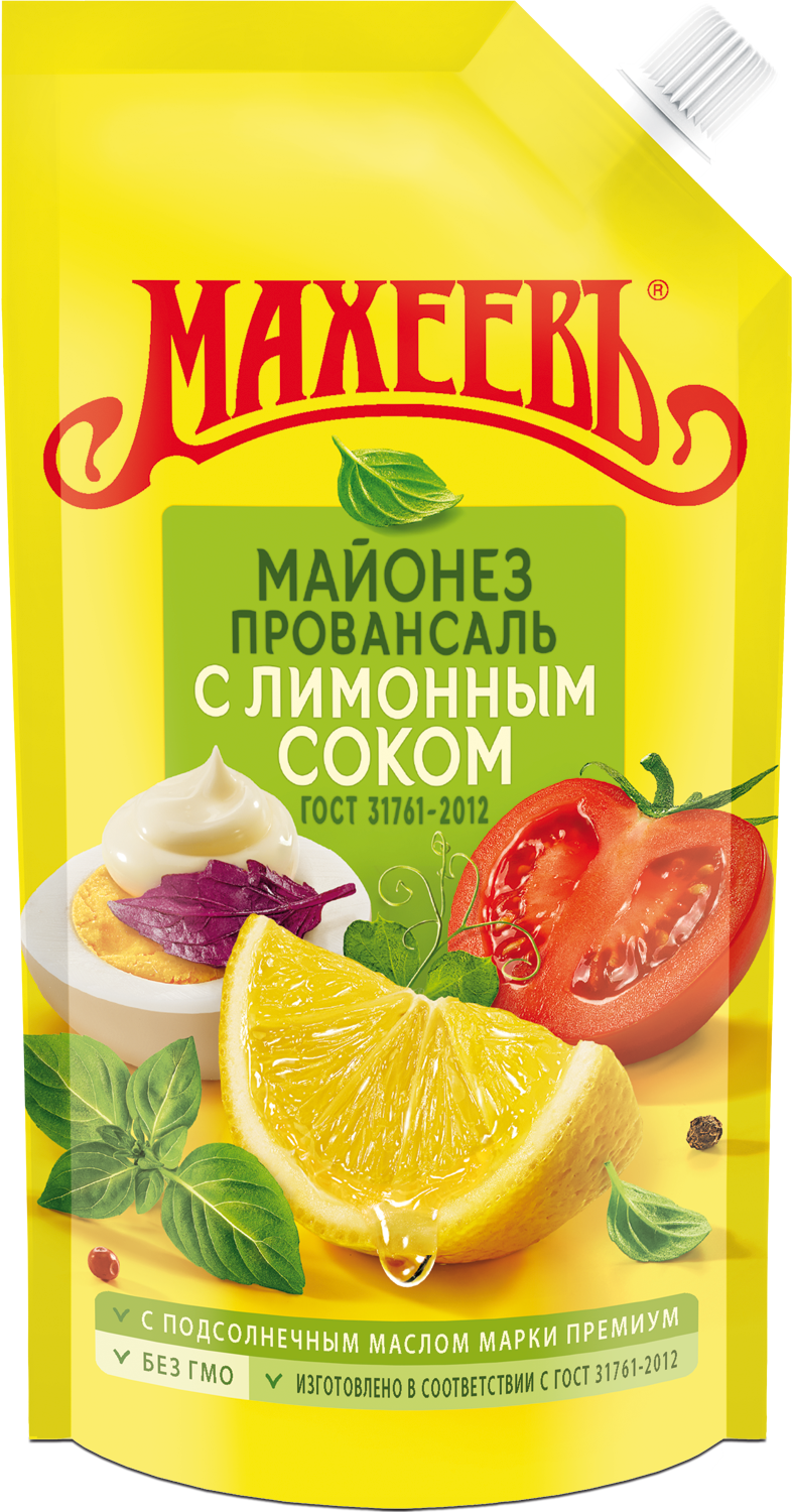 МАЙОНЕЗ МАХЕЕВ С ЛИМОННЫМ СОКОМ 200МЛ Д/П