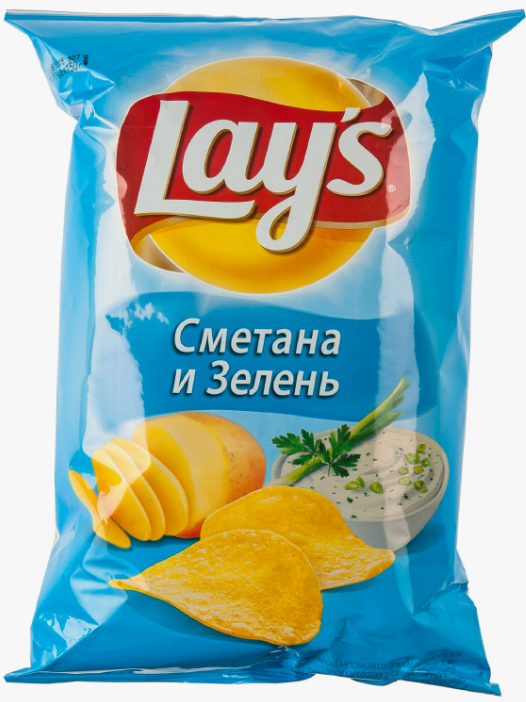 ТОП 100 Чипсы Lays со вкусом сметаны и лука 70г