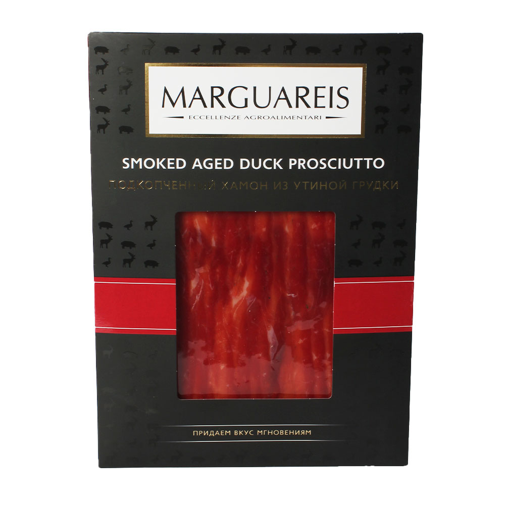 ПОДКОПЧЕНЫЙ ХАМОН ИЗ УТИНОЙ ГРУДКИ 60ГР НАРЕЗКА