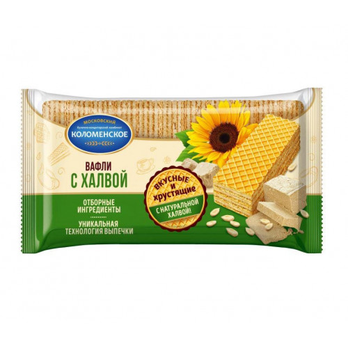 ВАФЛИ КОЛОМЕНСКИЕ С ХАЛВОЙ 200ГР