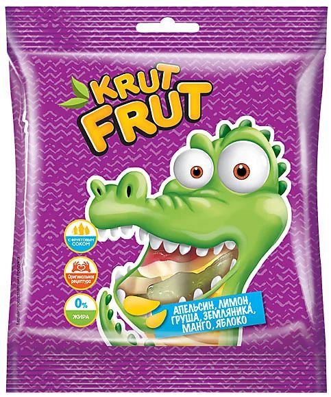 Мармелад жевательный KrutFrut в форме крокодильчиков, 70 г