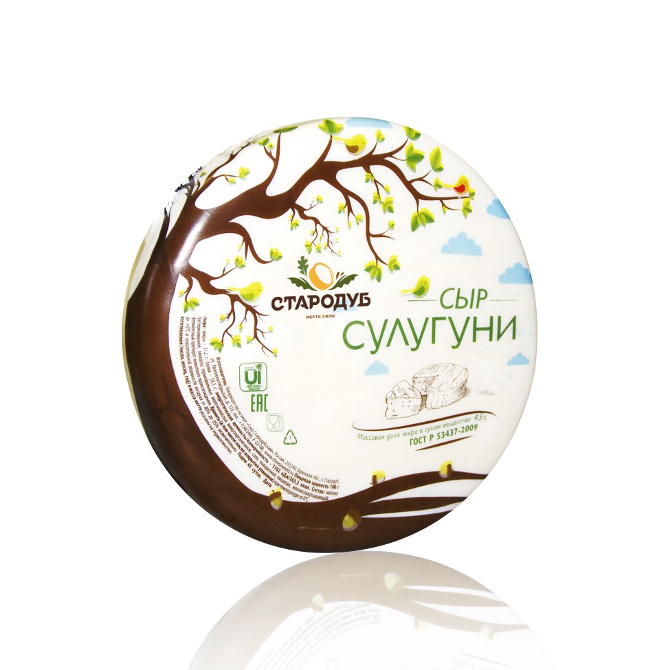 БЗМЖ СЫР СУЛУГУНИ СТАРОДУБ 45% /ВЕС