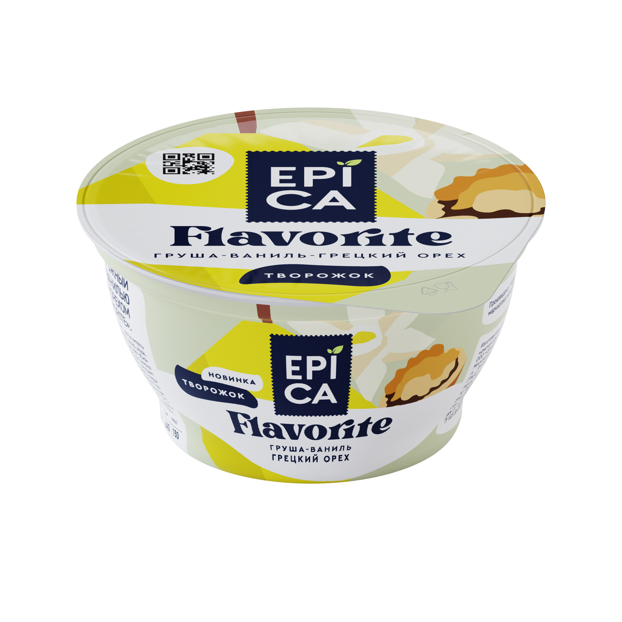 Десерт творож EPICA FLAVORITEс груш/ваниль/грец.ор. 130 г 8%