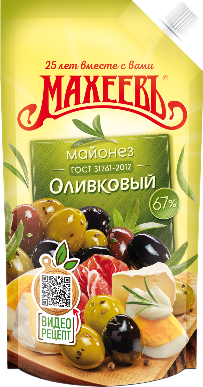 МАЙОНЕЗ МАХЕЕВ ОЛИВКОВЫЙ 67% Д/П 200МЛ