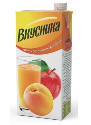 НЕКТАР ВКУСНИКА 0,95Л ЯБЛОКО-АБРИКОС-ПЕРСИК