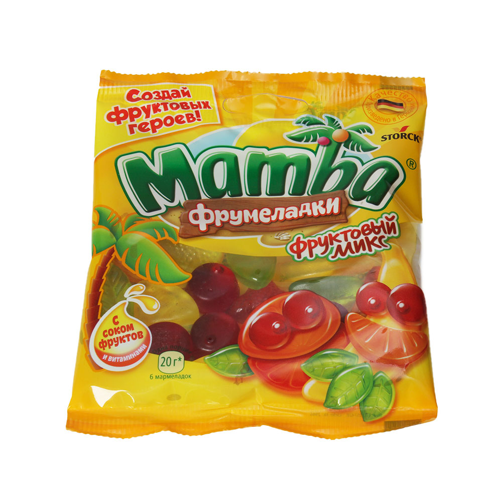 МАМБА жеват.марм Фруктовый Микс 72г х 24шт