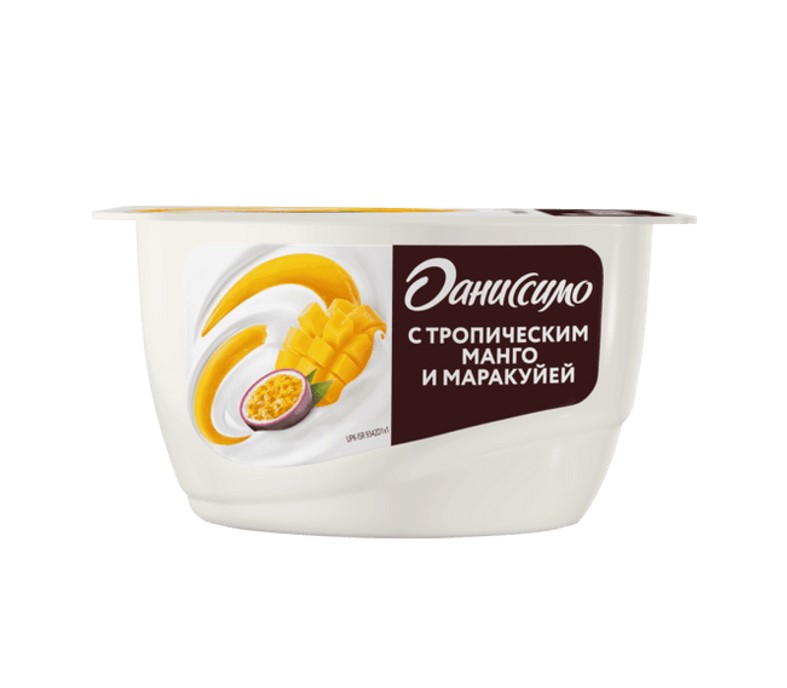 БЗМЖ ТВОРОЖОК ДАНИССИМО 5,6% МАНГО И МАРАКУЙЯ 130ГР
