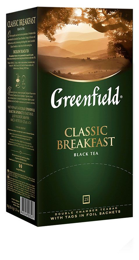 ЧАЙ ГРИНФИЛД КЛАССИЧЕСКИЙ ЗАВТРАК 25П*2ГР