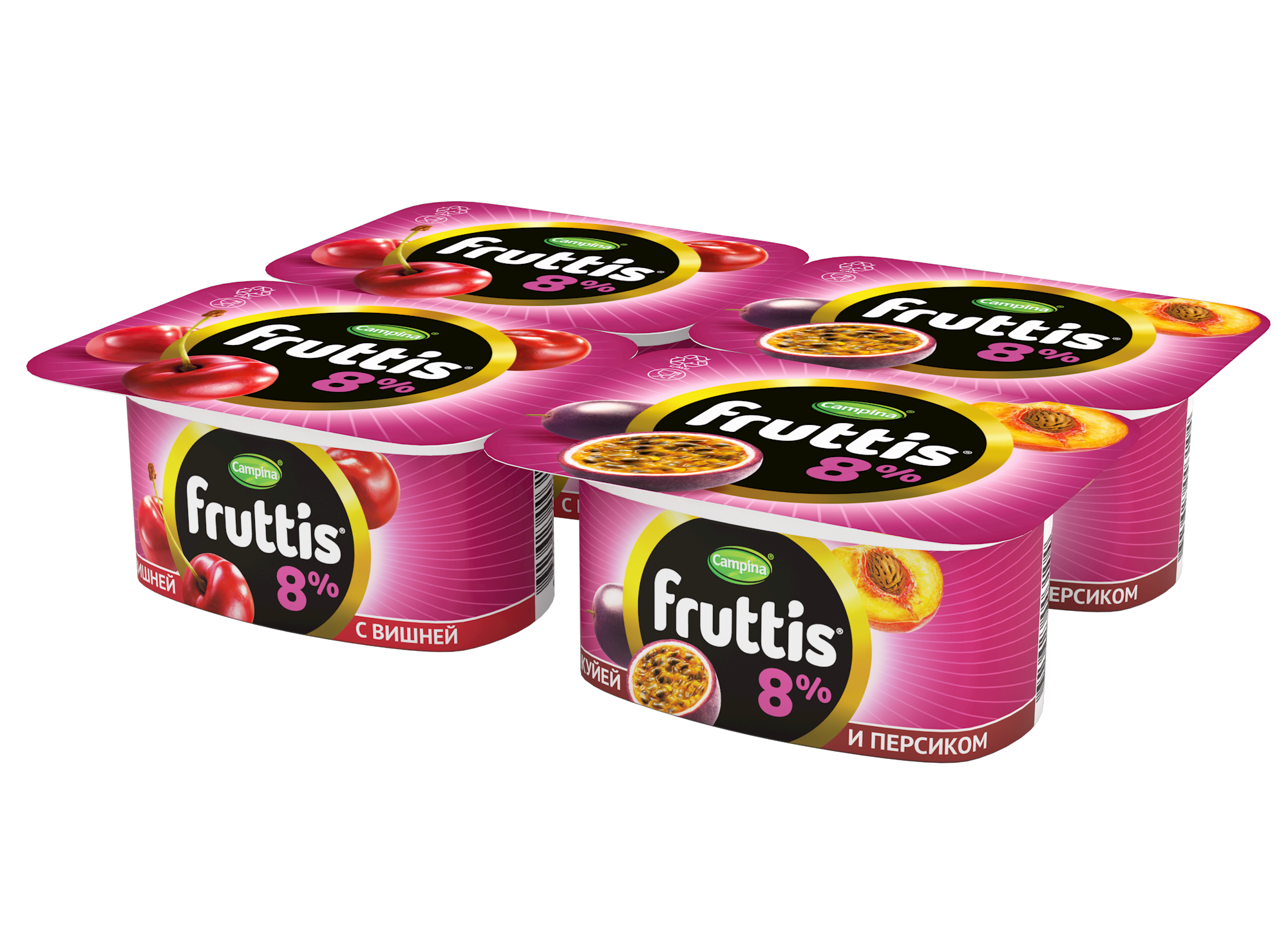 БЗМЖ ЙОГУРТ ФРУТТИС СУПЕРЭКСТРА ВИШН/ПЕРС/МАРАК  8% 115ГР