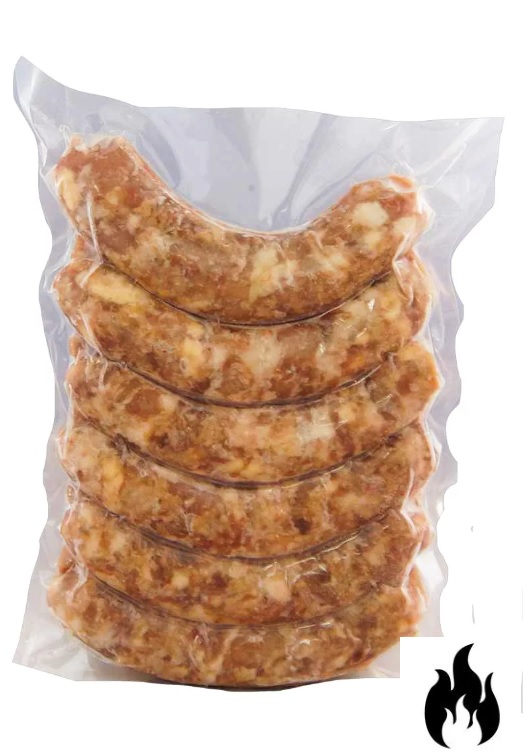 Колбаски Сельсовет Баварские для гриля из индейки рубленые в оболочке замороженные 1кг