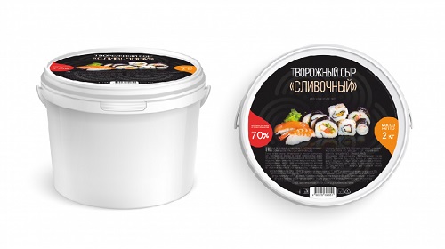 СЫР ТВОРОЖНЫЙ "СЛИВОЧНЫЙ 70% ВЕДРО 2,2 КГ КУПИНО