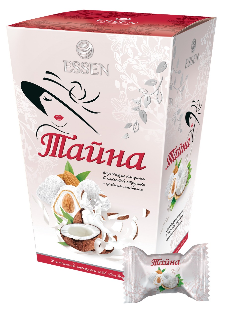 КОНФЕТЫ ЭССЕН ТАЙНА МИНДАЛЬ/КОКОС 130ГР
