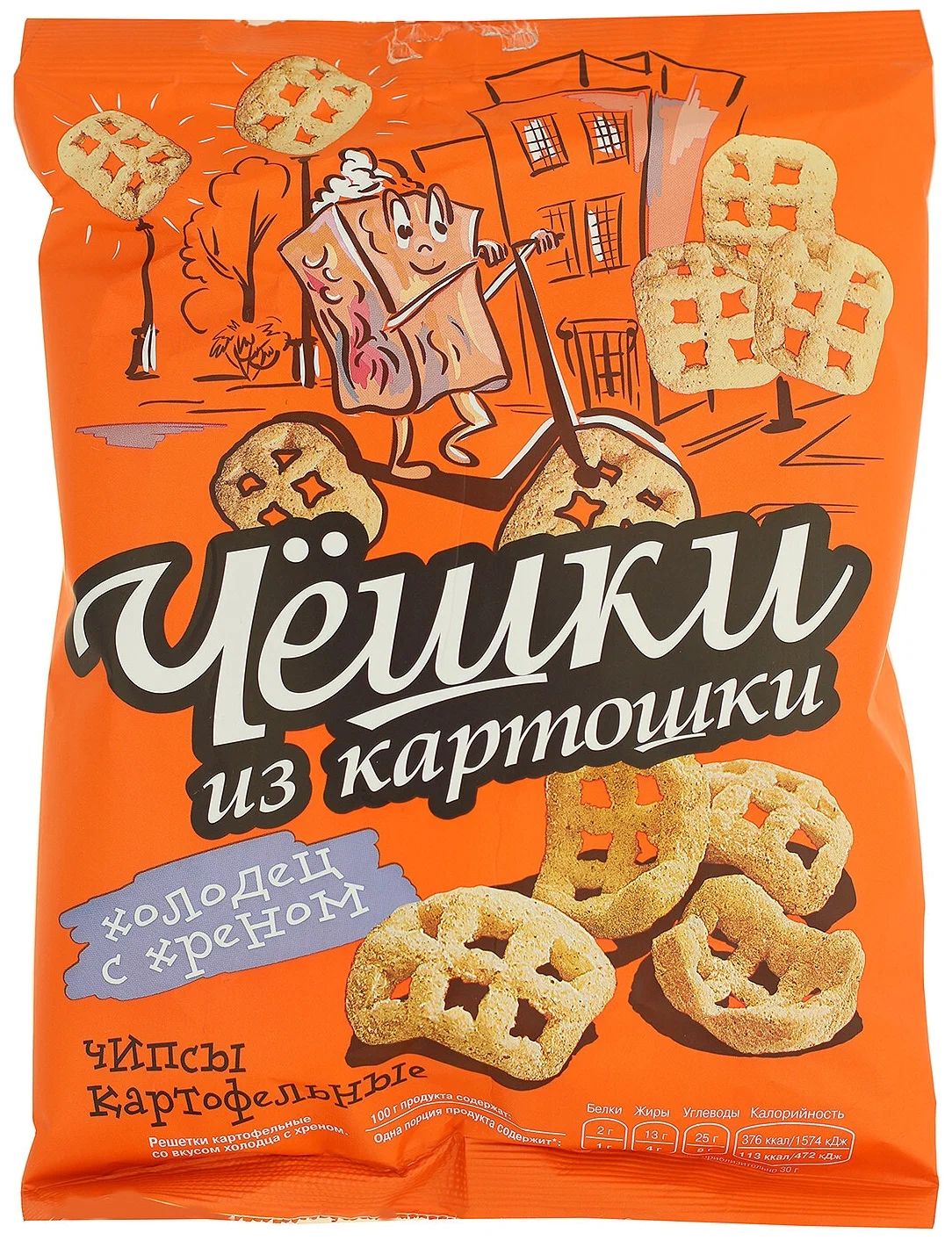 ЧИПСЫ ЧЕШКИ ХОЛОДЕЦ С ХРЕНОМ 60ГР