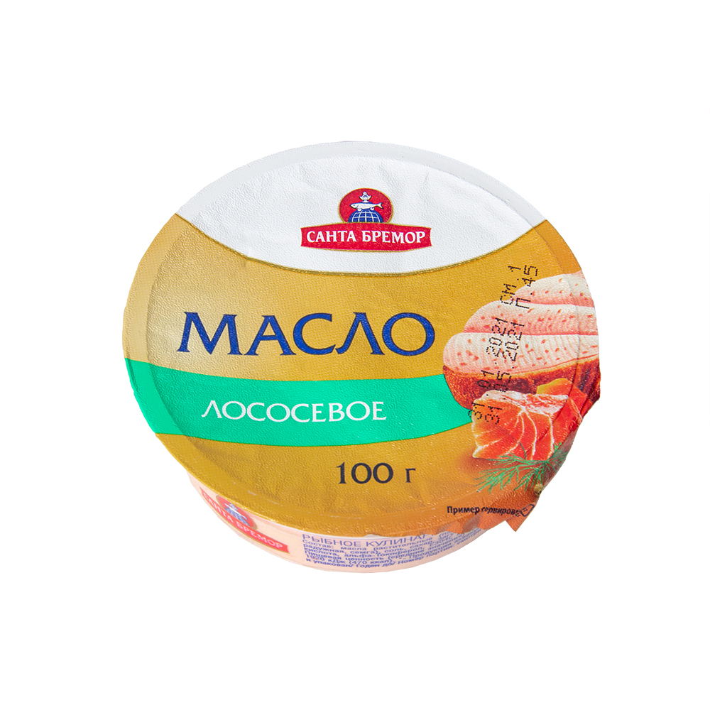 МАСЛО ЛОСОСЕВОЕ БУТЕРБРОДНОЕ САНТА БРЕМОР 100ГР