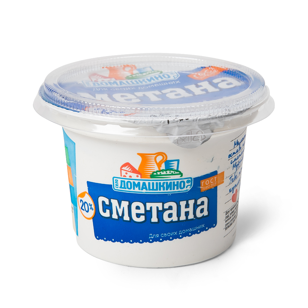БЗМЖ СМЕТАНА СЕЛО ДОМАШКИНО 20% 170ГР