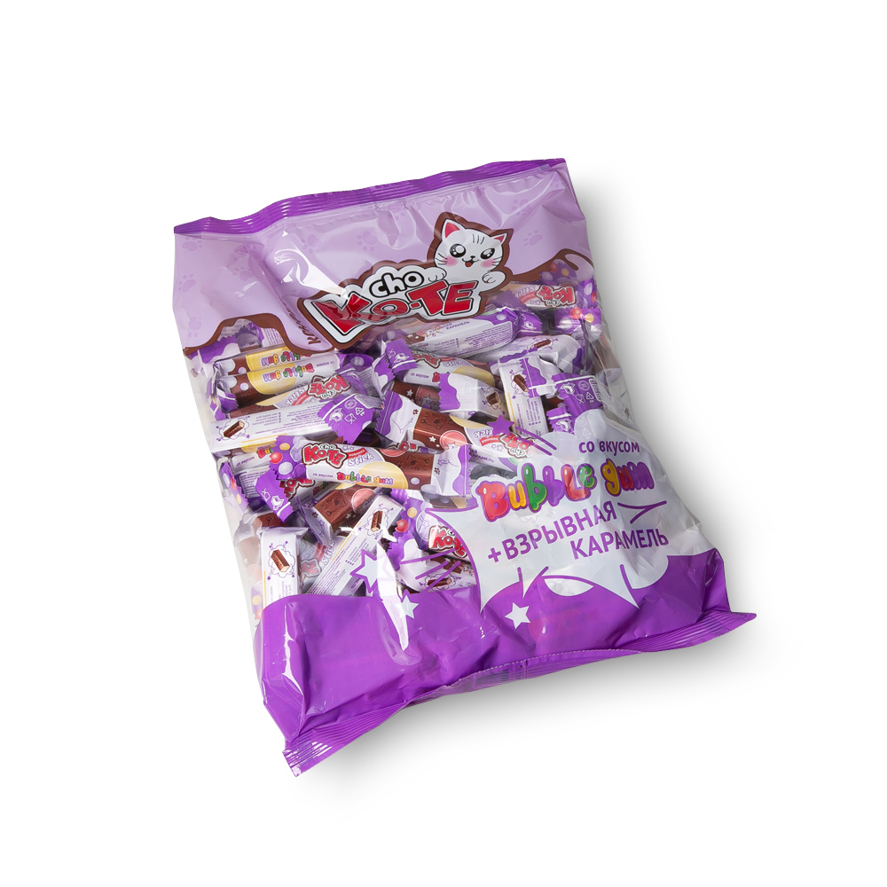 КОНФЕТЫ МХ CHO KO-TE "BUBBLE GUM" И ВЗРЫВНОЙ КАРАМЕЛЬЮ 1000 ГР