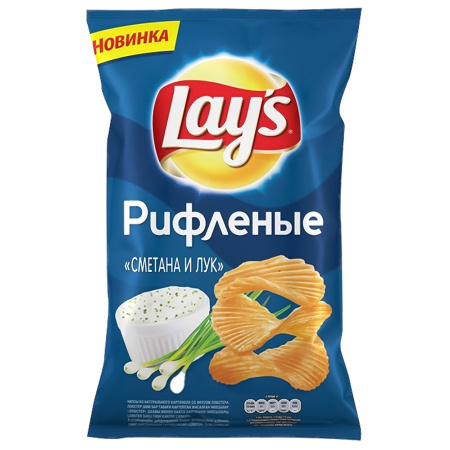 ТОП 100 Чипсы Lays со вкусом сметаны и лука 70г