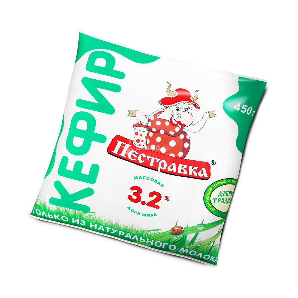 Кефир Пестравка 3,2% Фин-пак 450г