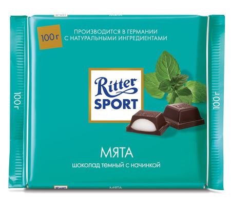 Риттер Спорт шоколад темн.с мятн.нач.12*100г