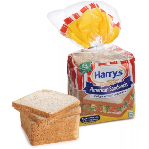 Сaндвичный Хлеб"Harry's" Пшеничный 470 г