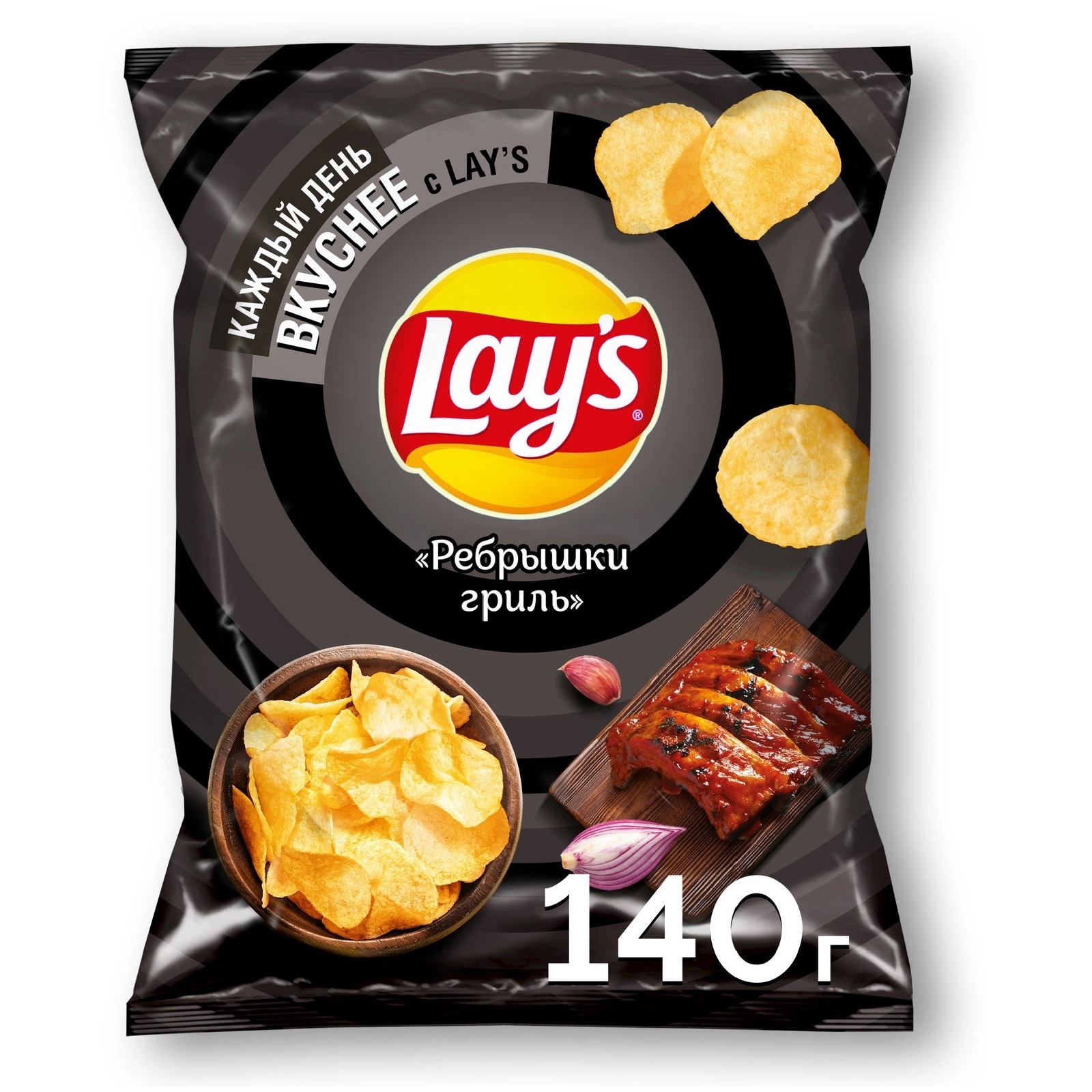 ЧИПСЫ ЛЭЙС 140ГР РЕБРЫШКИ ГРИЛЬ