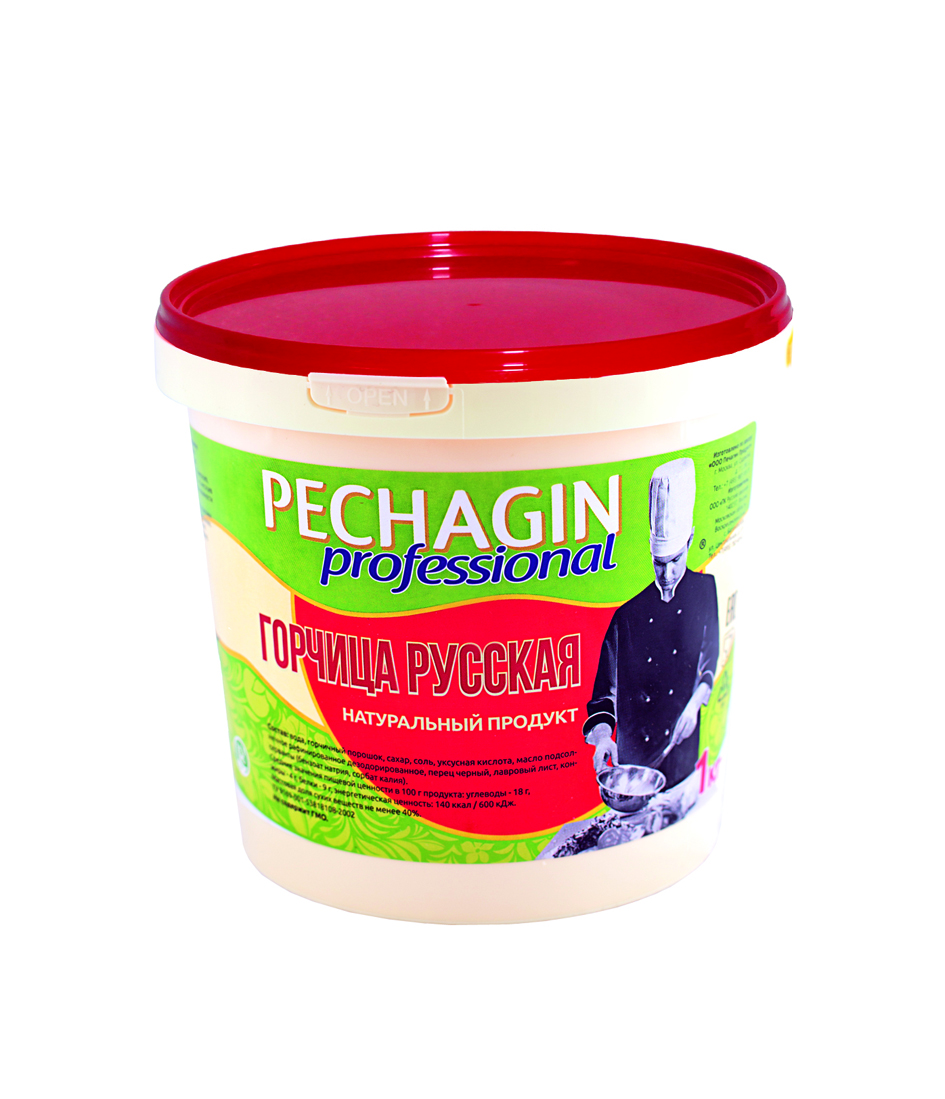 ГОРЧИЦА РУССКАЯ ПЕЧАГИН 1 КГ (ПВХ БАНКА)