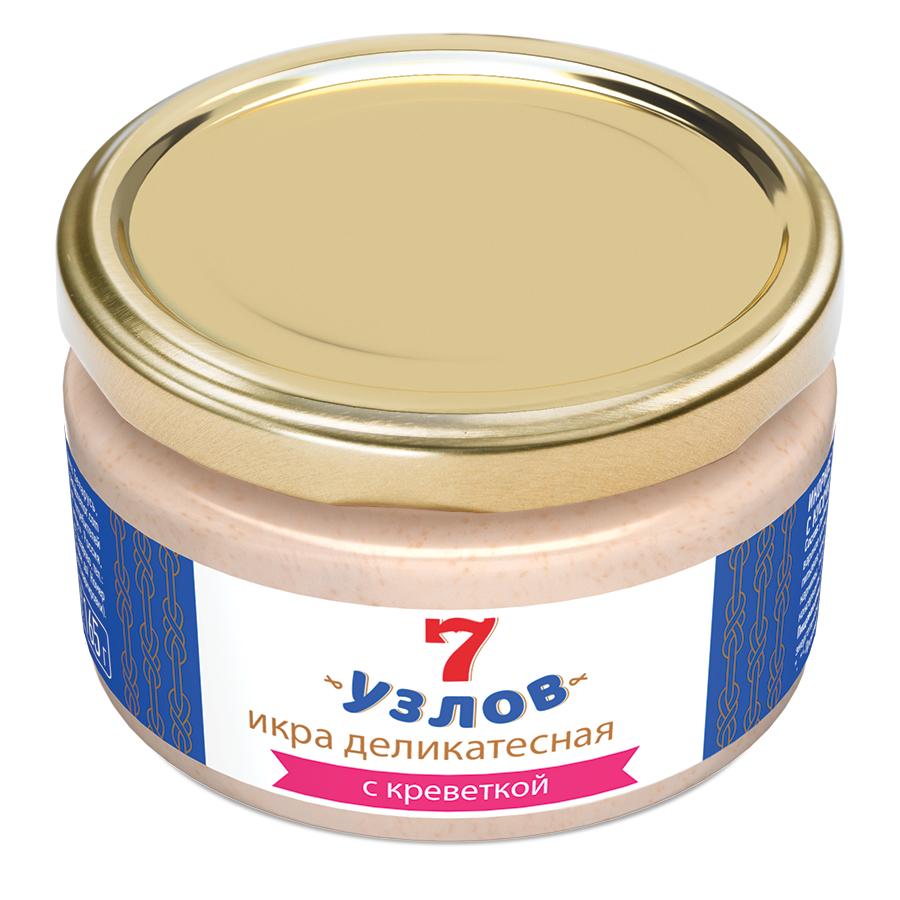 ИКРА ДЕЛИКАТЕСНАЯ 7 УЗЛОВ С КРЕВЕТКОЙ В СОУСЕ 165ГР