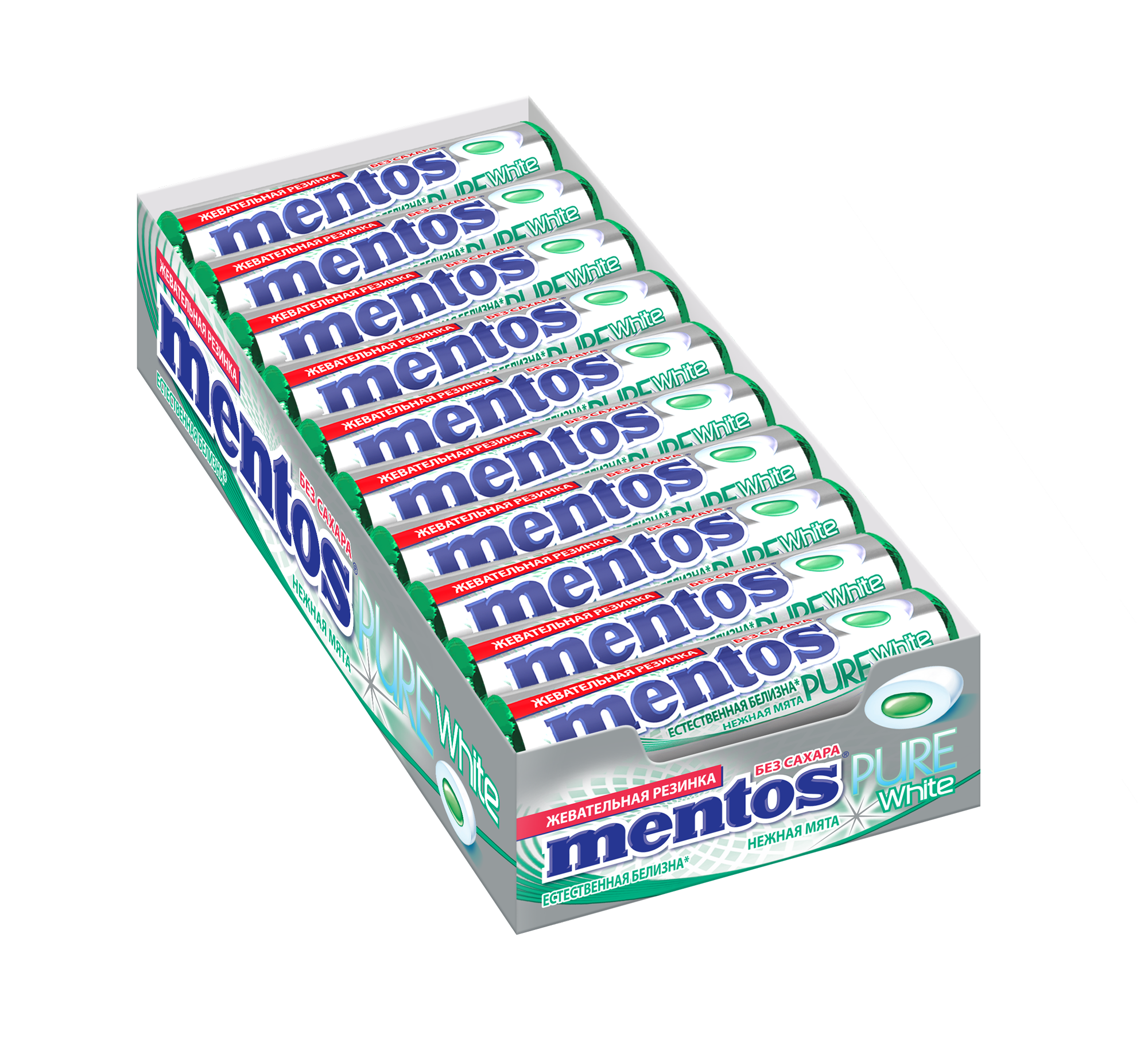 ЖЕВАТЕЛЬНАЯ РЕЗИНКА МЕНТОС РОЛЛ НЕЖНАЯ МЯТА 15,5ГР