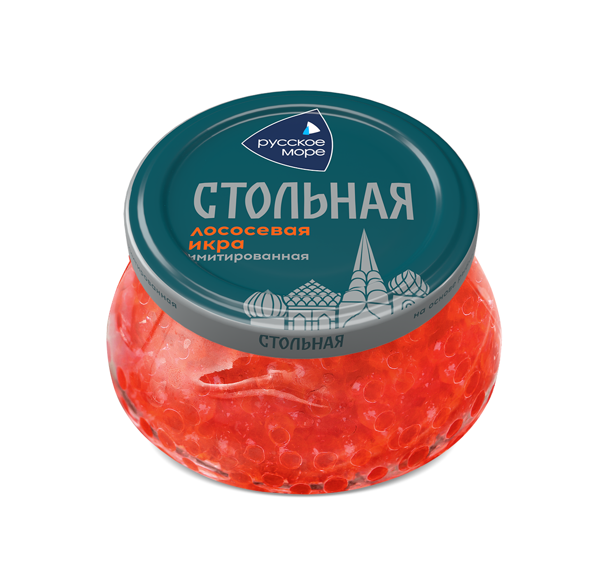 ИКРА ЛОСОСЕВАЯ РУССКОЕ МОРЕ СТОЛЬНАЯ ИМИТАЦИЯ 230Г СТ/Б
