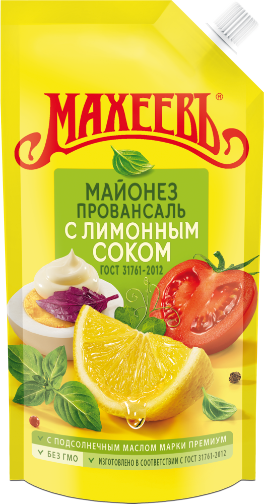 МАЙОНЕЗ МАХЕЕВ С ЛИМОННЫМ СОКОМ 200МЛ Д/П