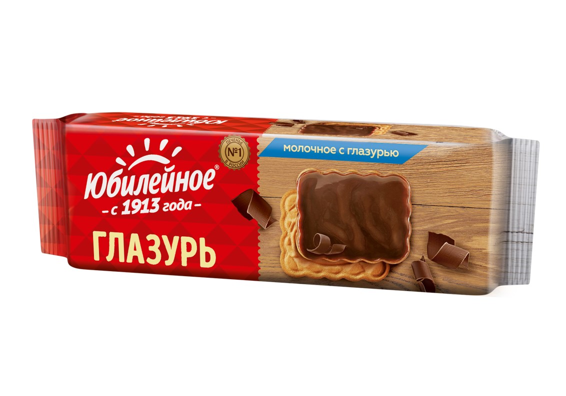 ПЕЧЕНЬЕ ЮБИЛЕЙНОЕ МОЛОЧНОЕ С ГЛАЗУРЬЮ 116ГР