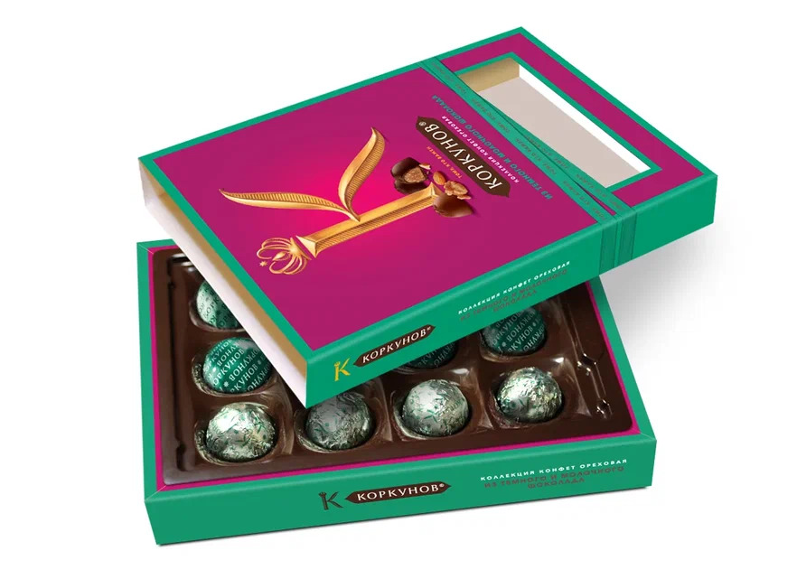 НАБОР КОНФЕТ А.КОРКУНОВ ОРЕХОВАЯ КОЛЛЕКЦИЯ 110ГР