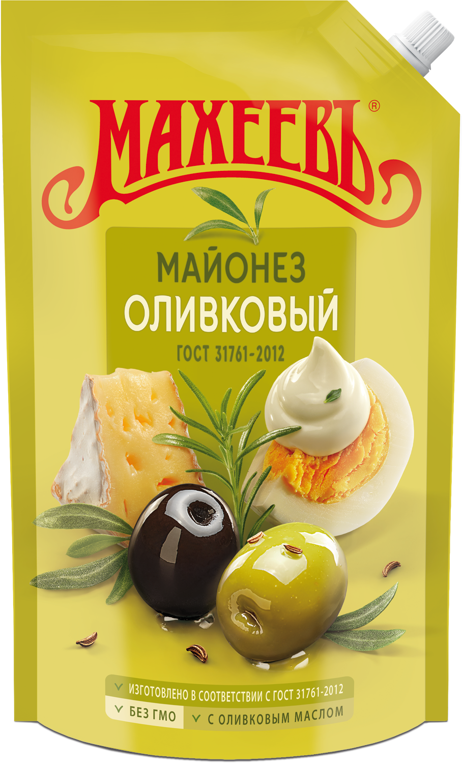 МАЙОНЕЗ МАХЕЕВ ОЛИВКОВЫЙ 50,5% 800ГР ПАК