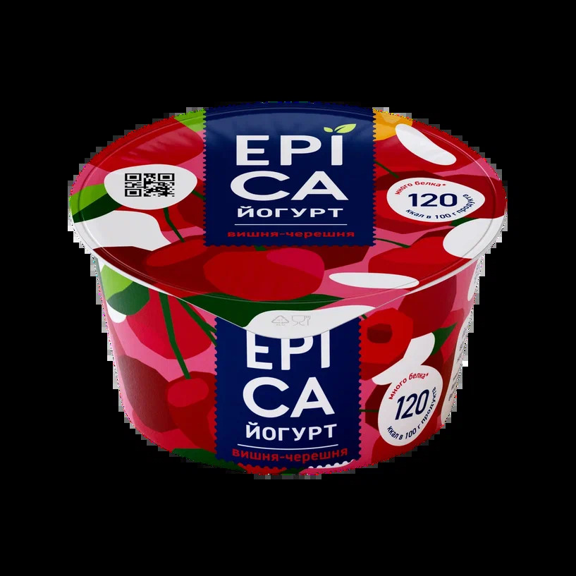 Йогурт EPICA с вишней и черешней, 4.8%, 130 г
