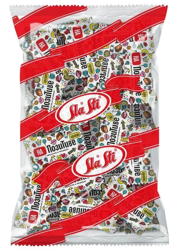 Конфеты SlaSti На позитиве арахис пленка 1 кг