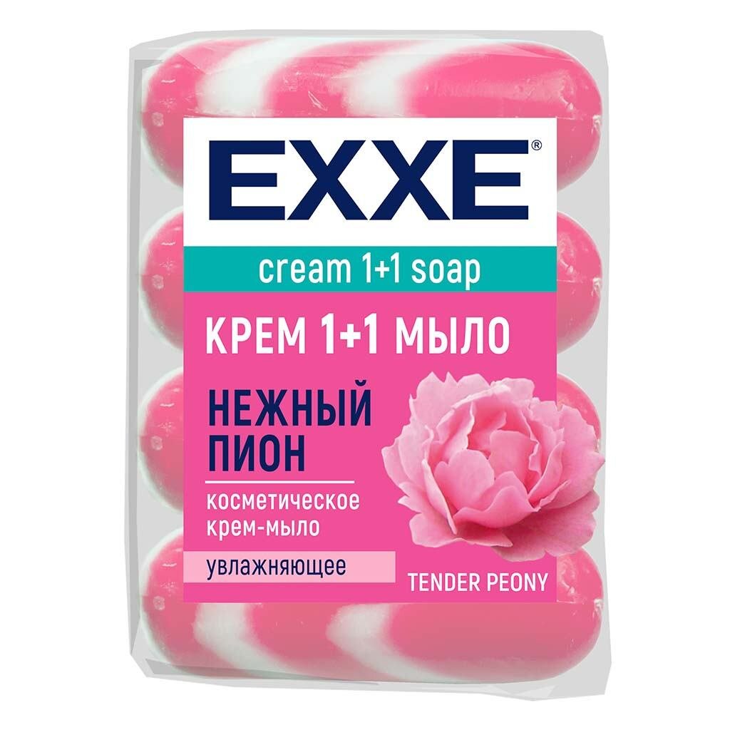 МЫЛО КРЕМ EXXE НЕЖНЫЙ ПИОН 4ШТ*90ГР